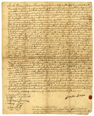 Probated will of Samson Bonson, 1741