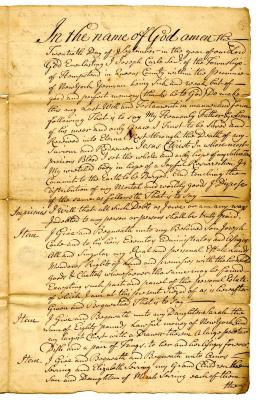 Probated will of Joseph Carle, 1741