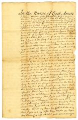 Probated will of Thomas Marston, 1741