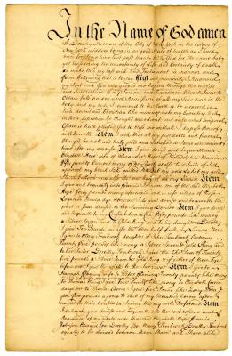 Probated will of Dorothy Sherman, 1741