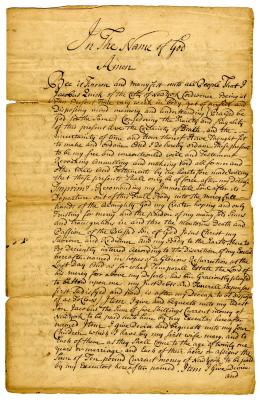 Probated will of Jacobus Quick, 1741