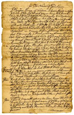 Probated will of Burgoon Burga, aka Bragoon Bragaw, 1742