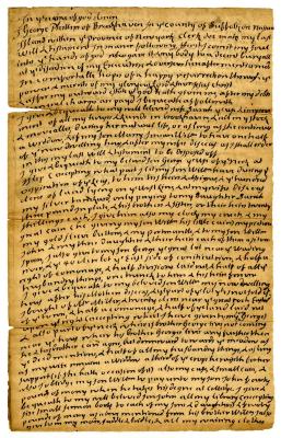 Probated will of George Phillips, 1741