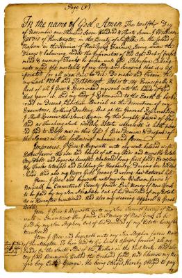 Probated will of William Jarvis, 1741