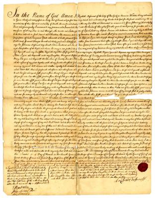 Probated will of Elizabeth Deforest, 1742