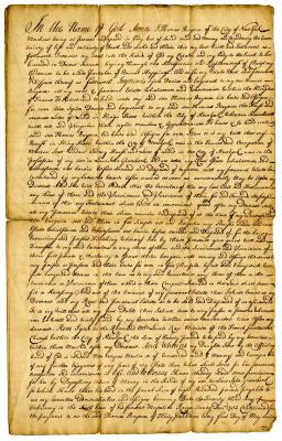 Probated will of Thomas Bayeux, 1742
