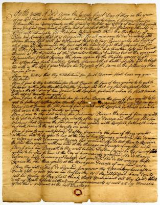 Probated will of Johannes Boerum, 1743