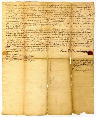 Probated will of Jean Joseph Moullinard, 1741