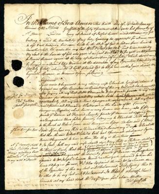 Probated will of Thomas Griffith, 1742