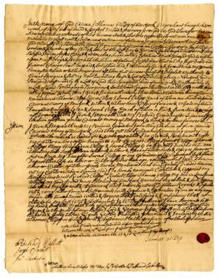 Probated will of Thomas Alsop, 1743