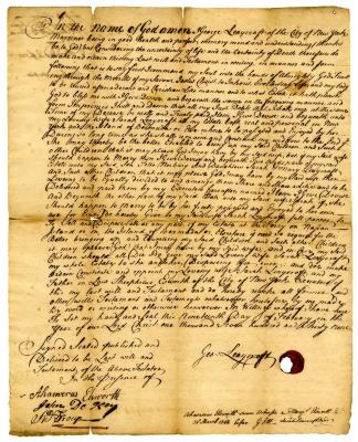 Probated will of George Leaycraft, 1742