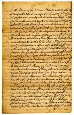 Probated will of John Blanchard, 1743
