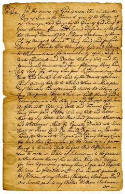 Probated will of Henry Beekman, 1743