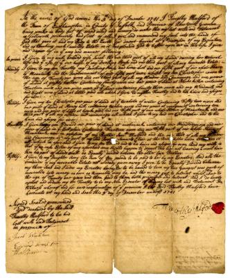 Probated will of Timothy Mulford, 1742