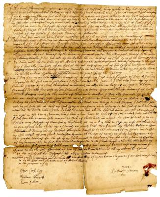Probated will of Robert Parsons, 1742