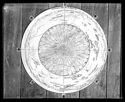 St. Regis Mountain circular map in use on fire observation table in tower on St. Regis Mountain