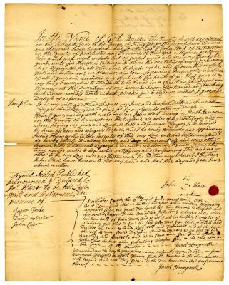 Probated will of John Hart, 1743