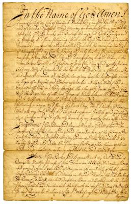Probated will of Teunis Quick, 1743