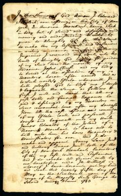 Probated will of Edward Sherlock, 1743
