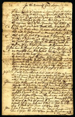 Probated will of Joris Rappalje, 1743