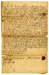 Probated will of John Descow, 1743
