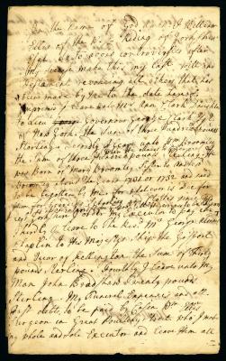 Probated will of Capt. William Ellis, 1743