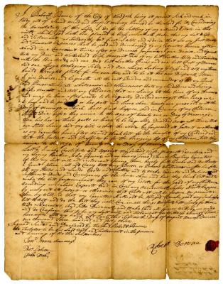 Probated will of Robert Bowne, 1743