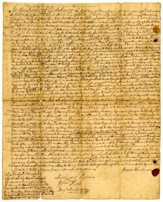 Probated will of Joseph Hinchman, 1744