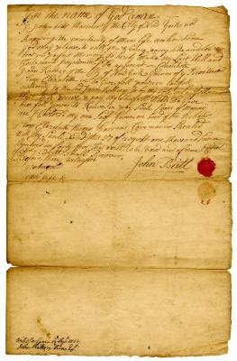 Probated will of John Britt, 1744