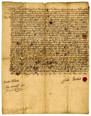 Probated will of Thomas Blackwell, 1744
