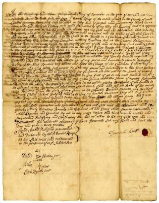 Probated will of Daniel Knapp, 1744