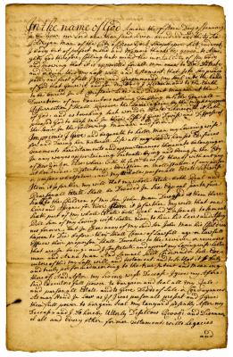 Probated will of Adrian Man, 1744