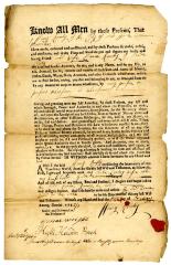Probated will of Henry Rously, 1744