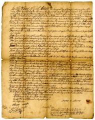 Probated will of Peter Van Oblinis, 1744