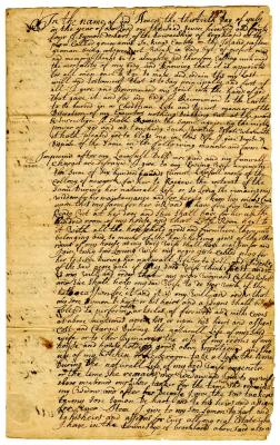 Probated will of Simon DeHart, 1745