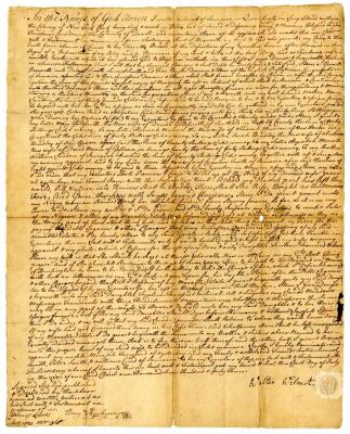 Probated will of Walter Wilmot, 1744