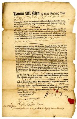 Probated will of Henry Rously, 1744