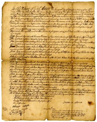Probated will of Peter Van Oblinis, 1744