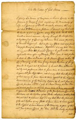 Probated will of Philip DuVivier, 1745