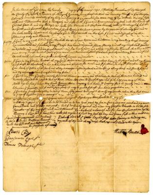 Probated will of Matthias Burnet, 1746