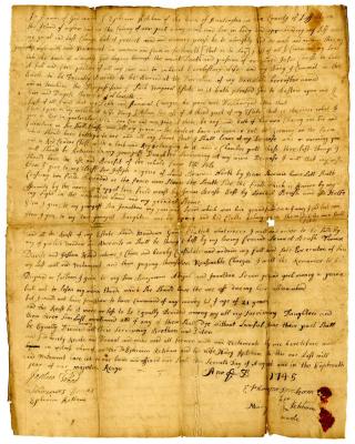 Probated will of Ephraim Ketcham, 1745