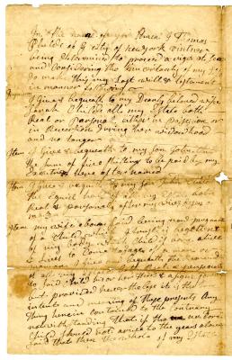 Probated will of Thomas Child, 1746