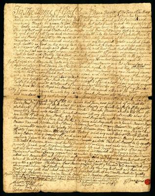 Probated will of Isaac Bower, 1746