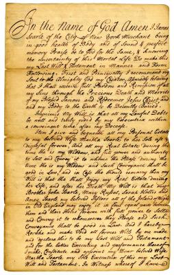 Probated will of James Searle, 1745
