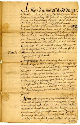 Probated will of Barent Bush, 1746