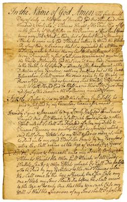 Probated will of Thomas Haight, 1746