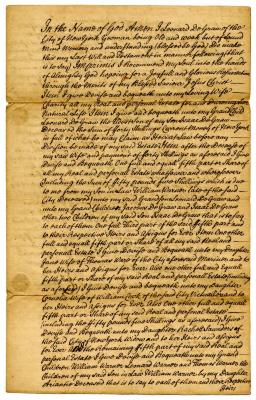 Probated will of Leonard DeGraw, 1746