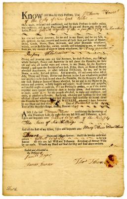Probated will of Thomas Flower, 1746