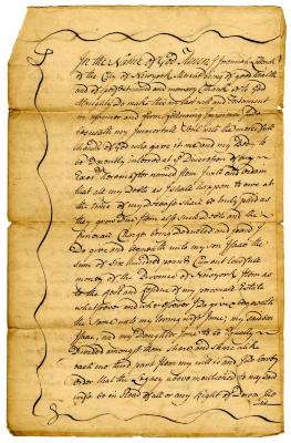 Probated will of Jeremiah Lattouch, 1746