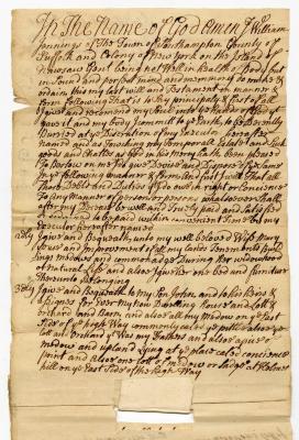 Probated will of William Jennings, 1746